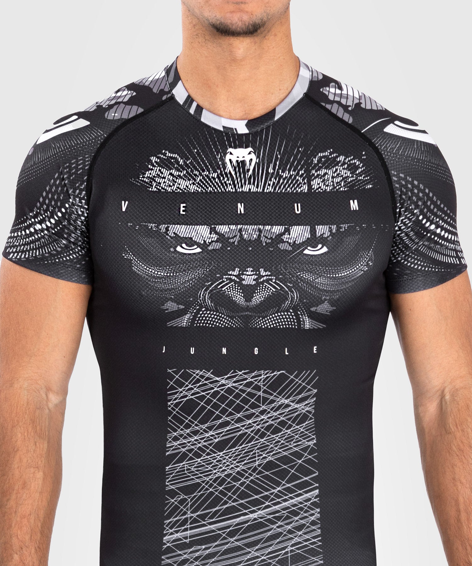 Rashguard Manches Courtes Venum Gorilla Jungle - Noir/Blanc - product-type_T-Shirts de Compression