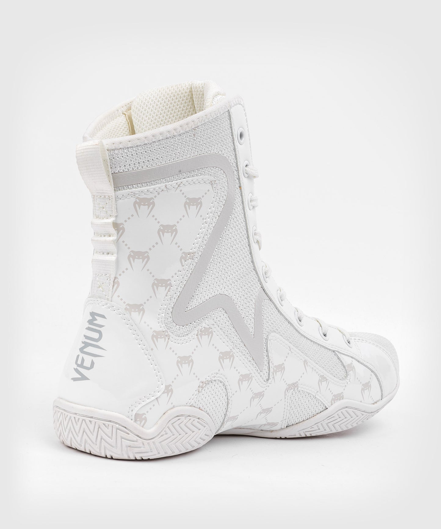 Chaussures de boxe Venum Elite Evo Monogram - Blanc/Blanc Cassé - Chaussures de boxe