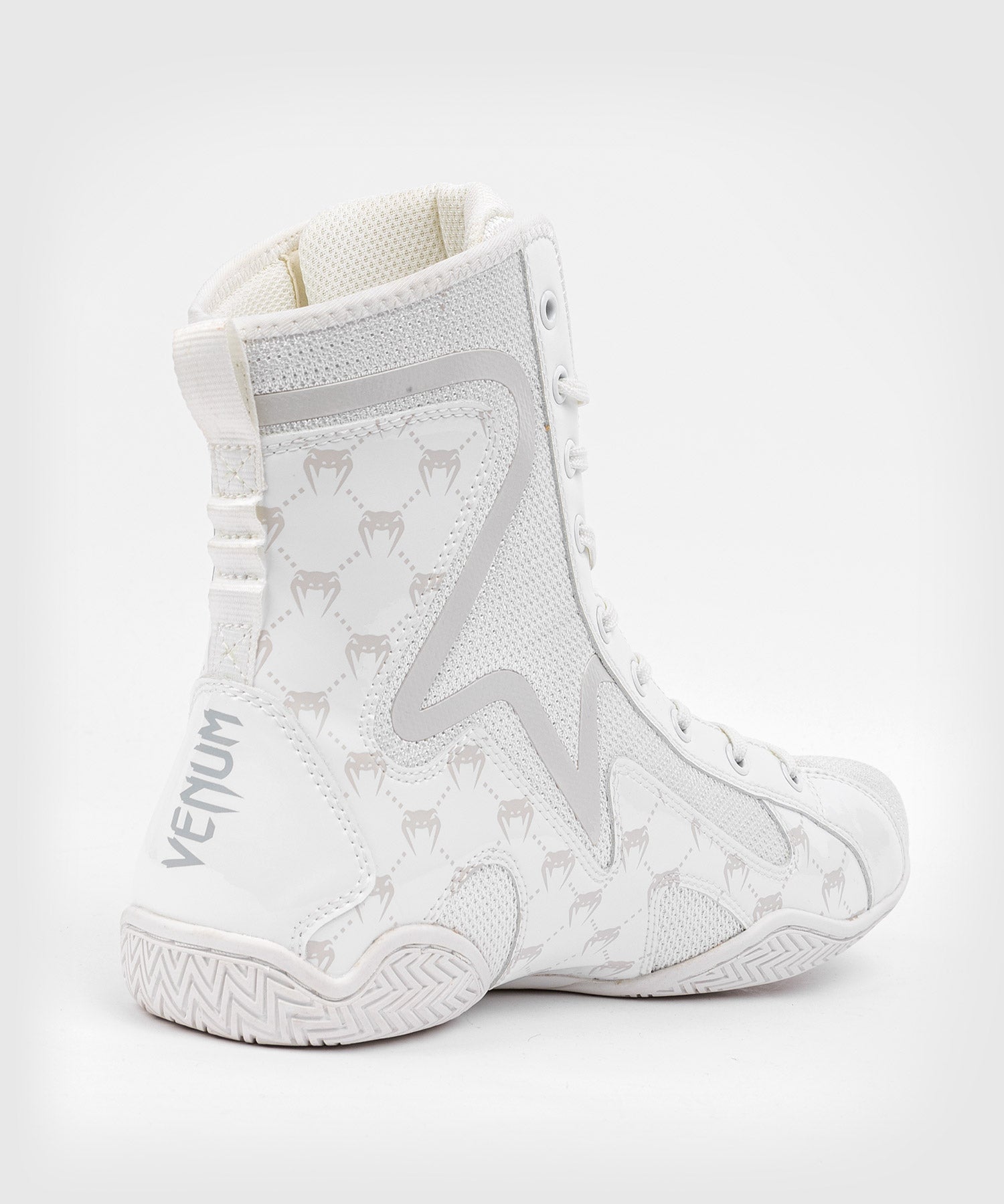 Chaussures de boxe Venum Elite Evo Monogram - Blanc/Blanc Cassé - Chaussures de boxe