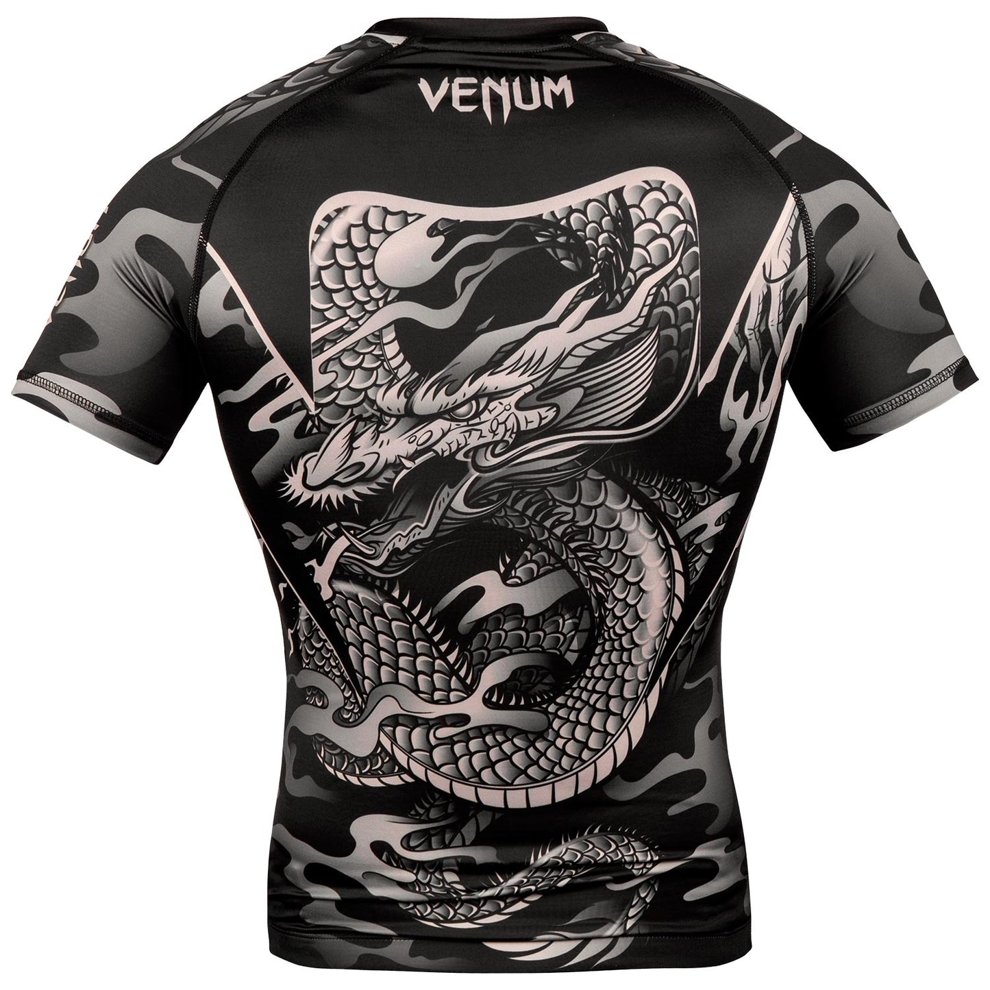 Rashguard Venum Dragon's Flight - Manches courtes - Noir/Sable - T-shirts de compression