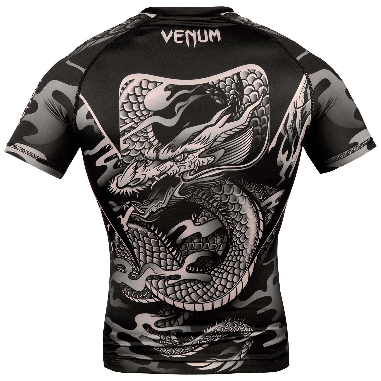 Rashguard Venum Dragon's Flight - Manches courtes - Noir/Sable - T-shirts de compression
