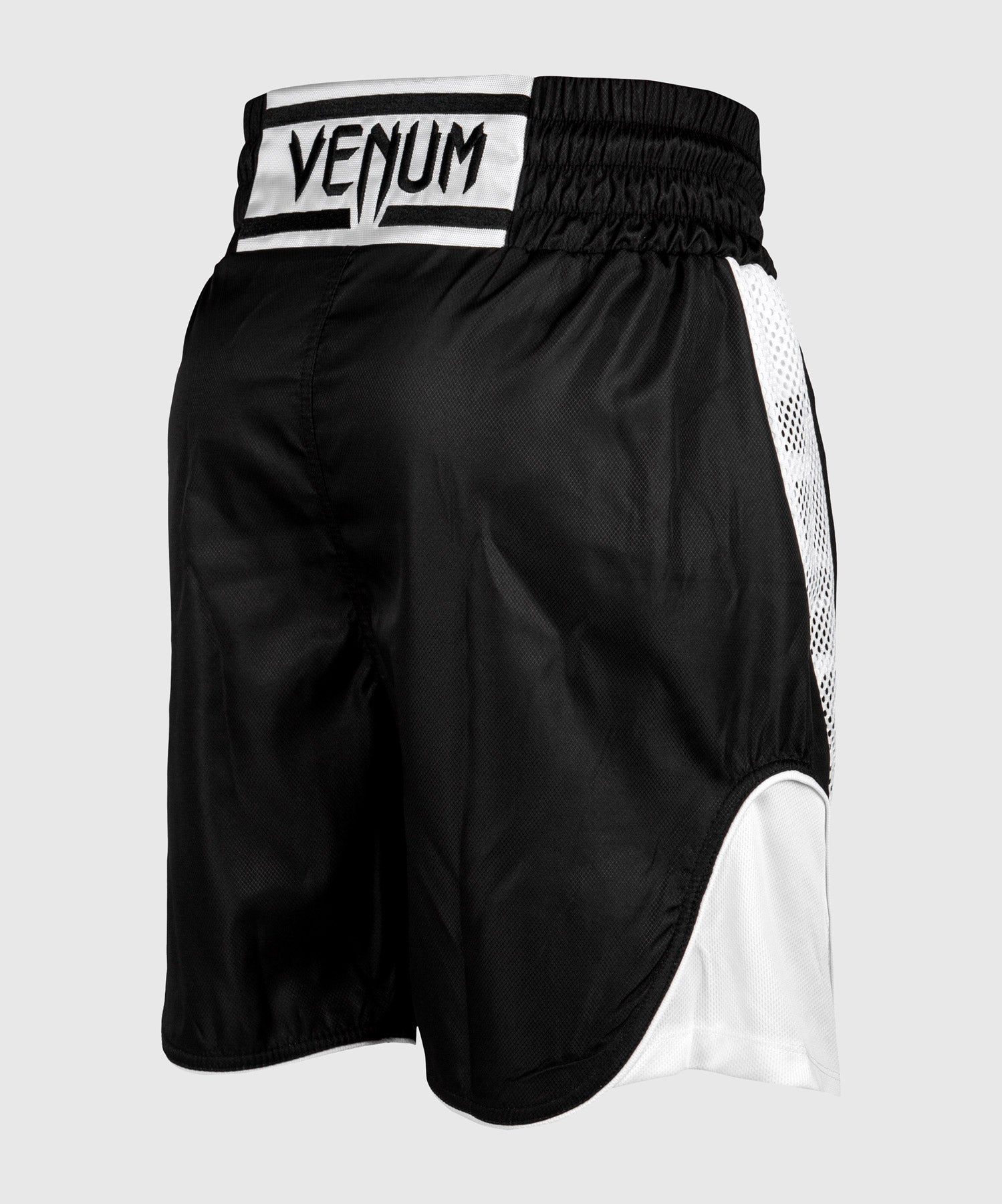 Short de boxe Venum Elite - Noir/Blanc - Shorts de boxe anglaise