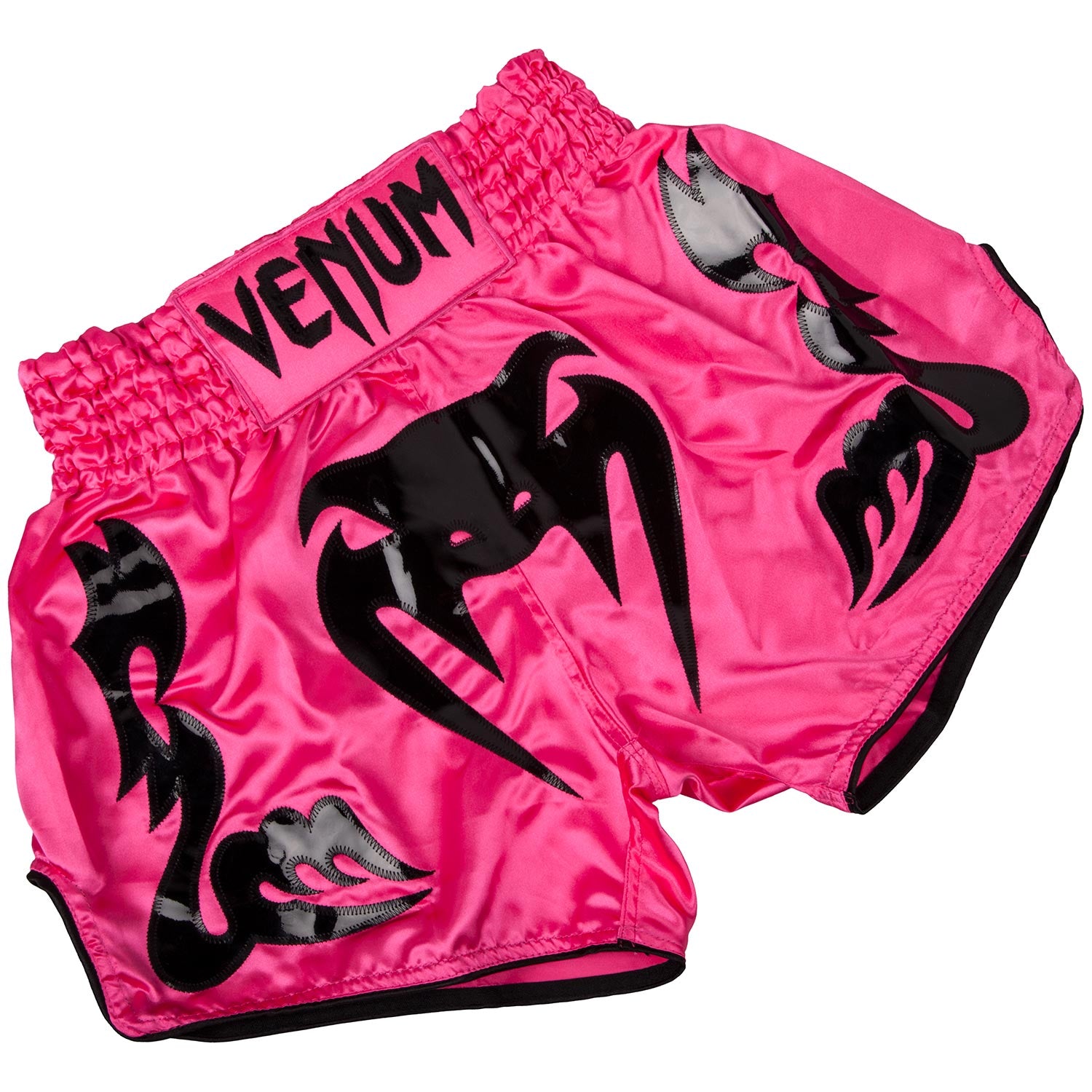 Short de boxe thaï Venum Bangkok Inferno - Rose/Noir - Shorts de boxe thaï