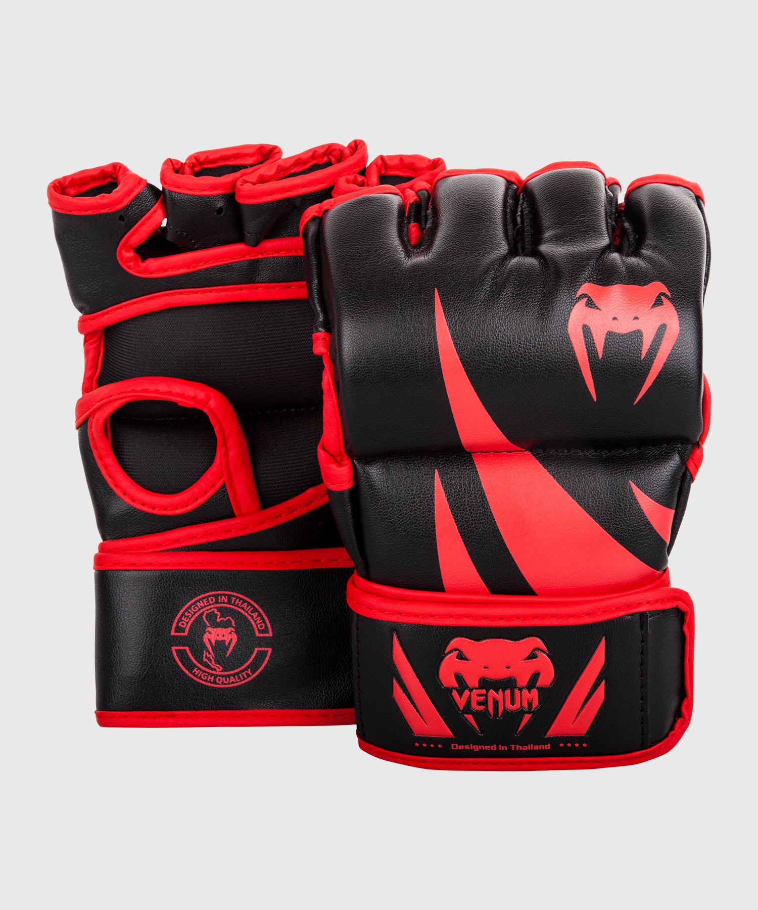 Gants de MMA Venum Challenger - Sans pouce - Noir/Rouge - Gants de MMA