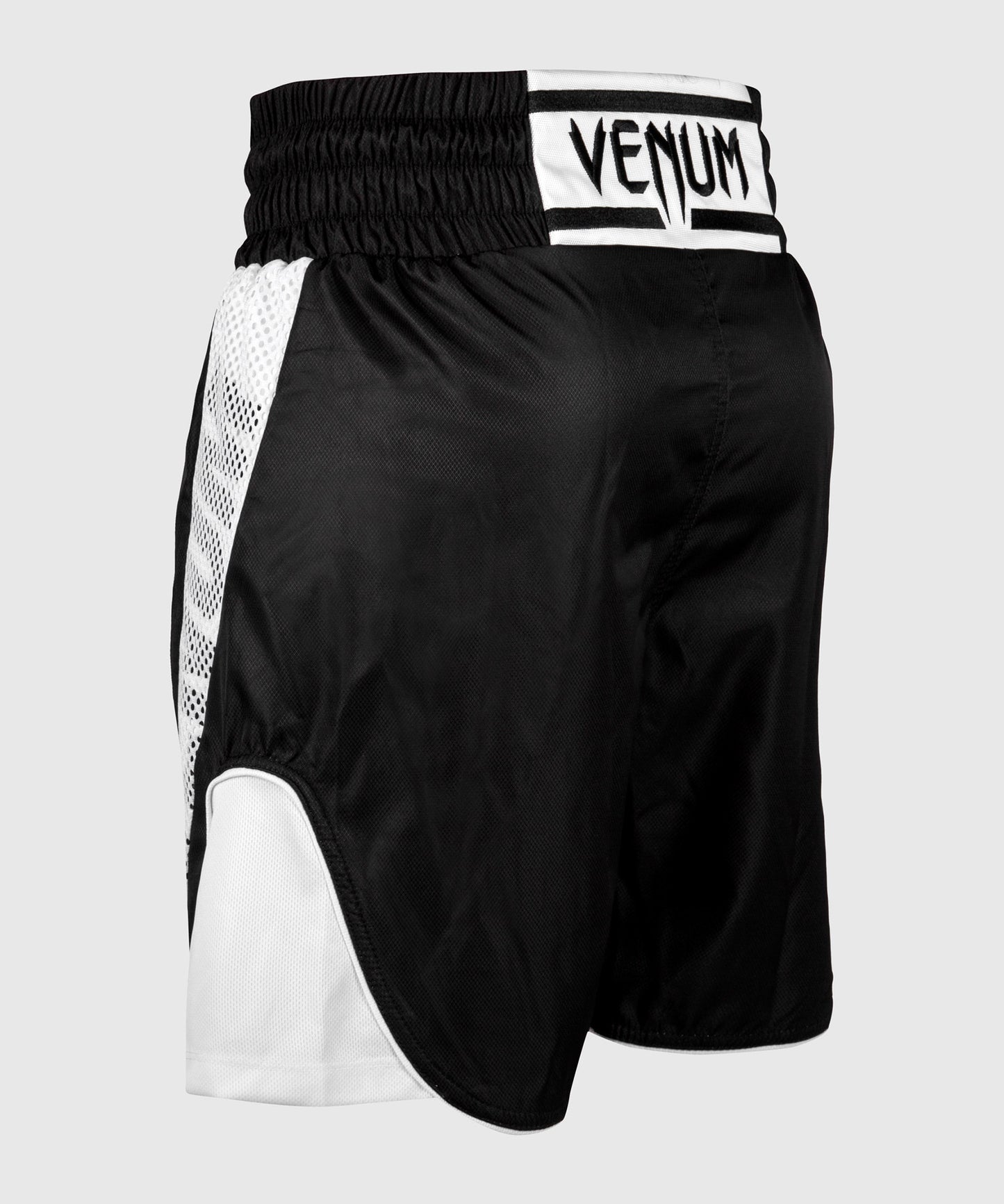 Short de boxe Venum Elite - Noir/Blanc - Shorts de boxe anglaise