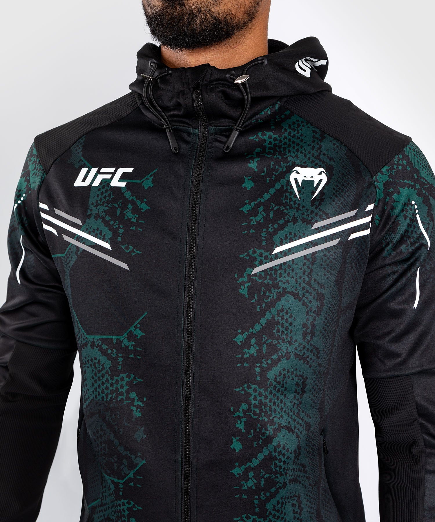 Veste à capuche pour Hommes UFC Adrenaline by Venum Authentic Fight Night -  Emerald Edition - Vert/Noir