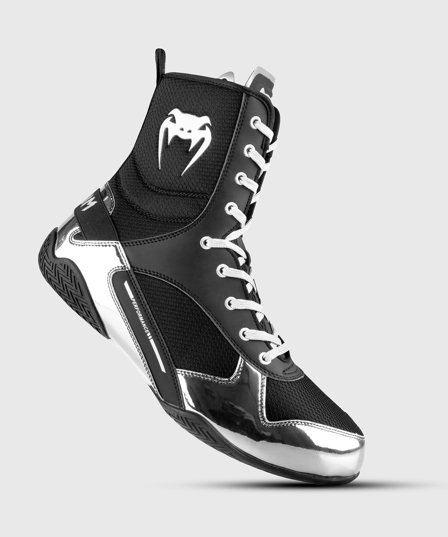 Chaussures de boxe Venum Elite - Noir/Argent - Chaussures de boxe