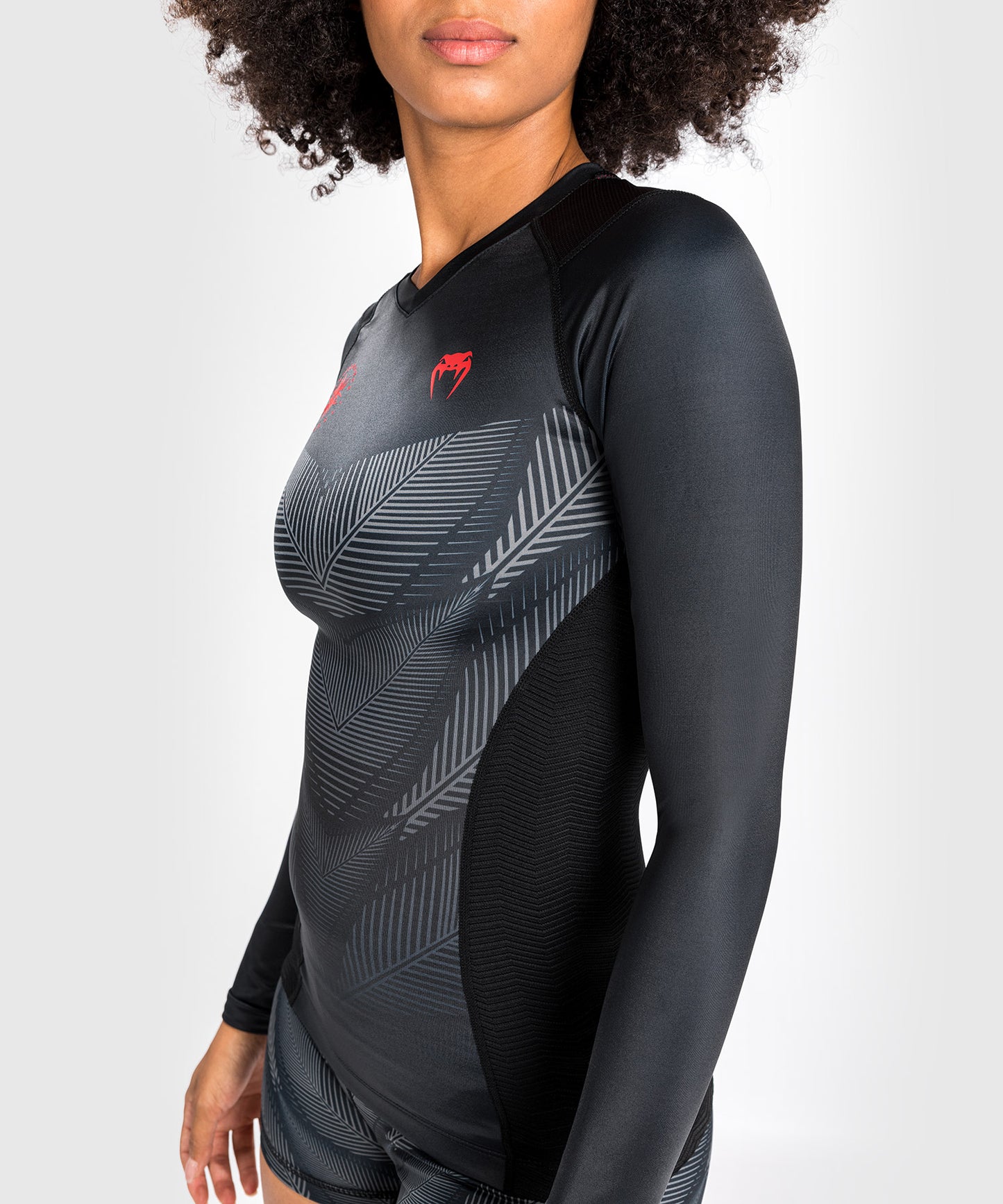 Rashguard Venum Phantom - Manches Longues - Pour Femmes - Noir/Rouge - product-type_T-Shirts de Compression