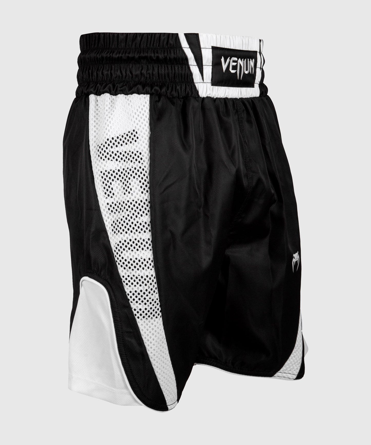 Short de boxe Venum Elite - Noir/Blanc - Shorts de boxe anglaise