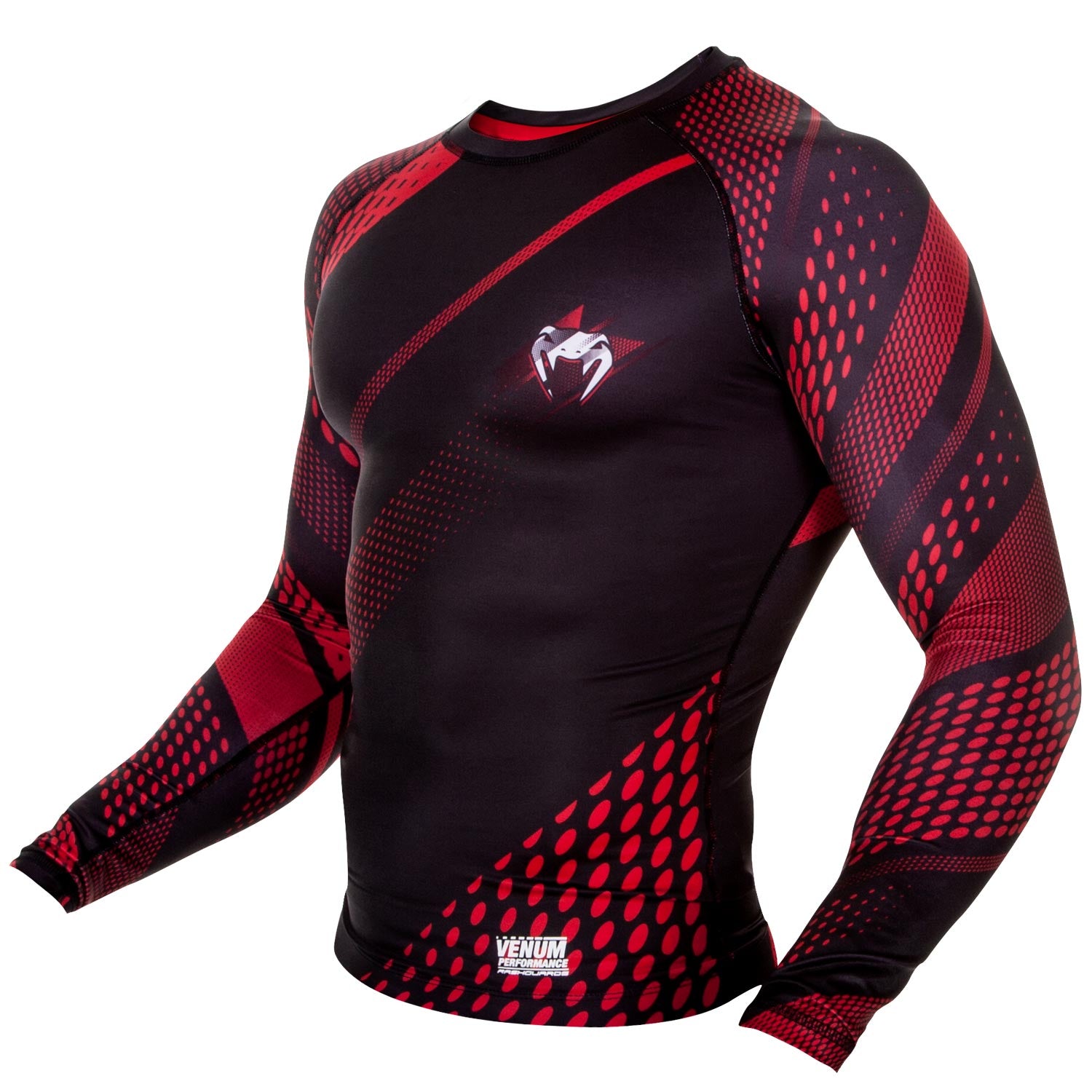 Rashguard Venum Rapid Manches Longues - Noir/Rouge - T-shirts de compression