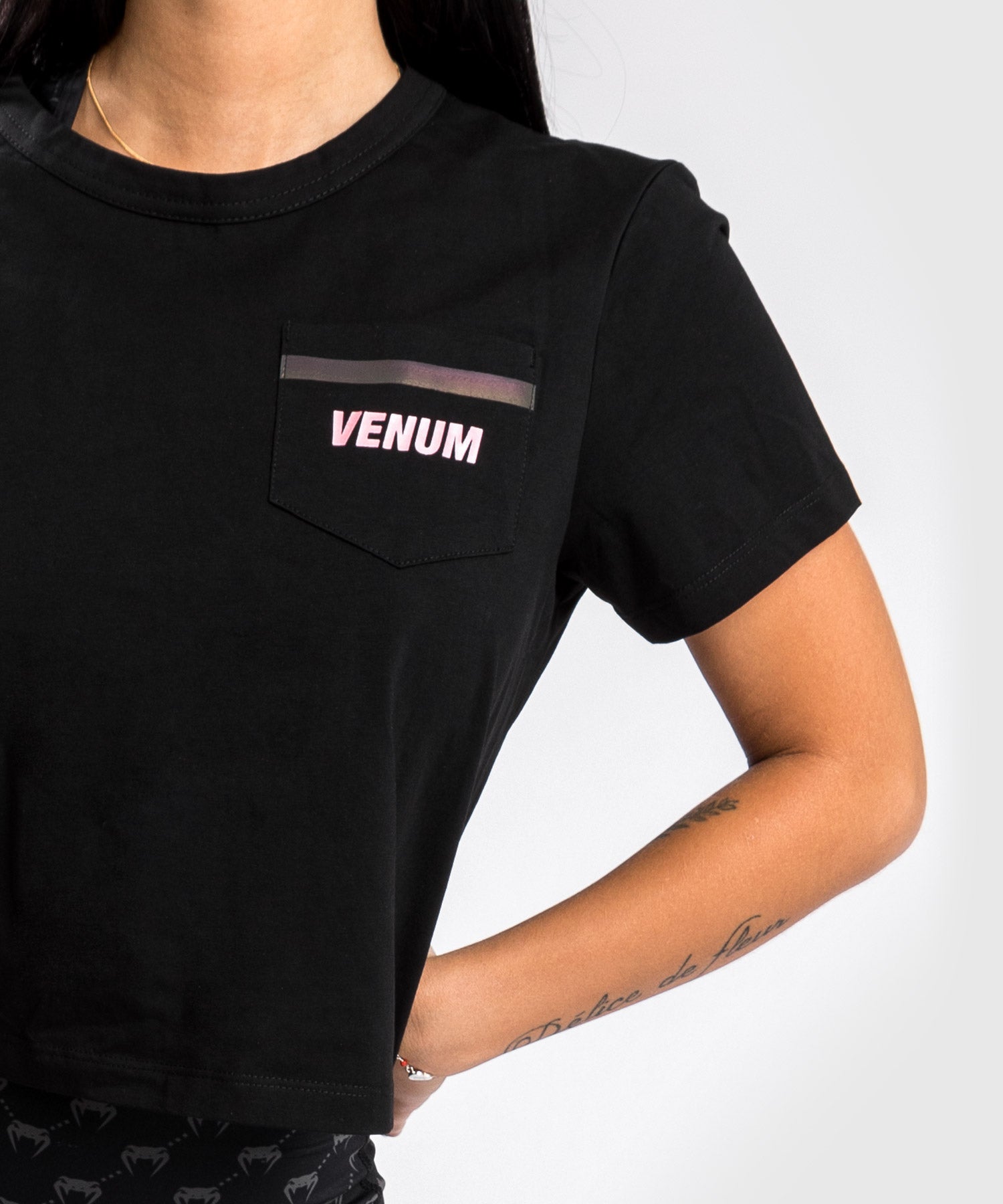 T-shirt Venum Pink Pocket- Pour Femme - Noir/Or Rose - product-type_T-Shirts