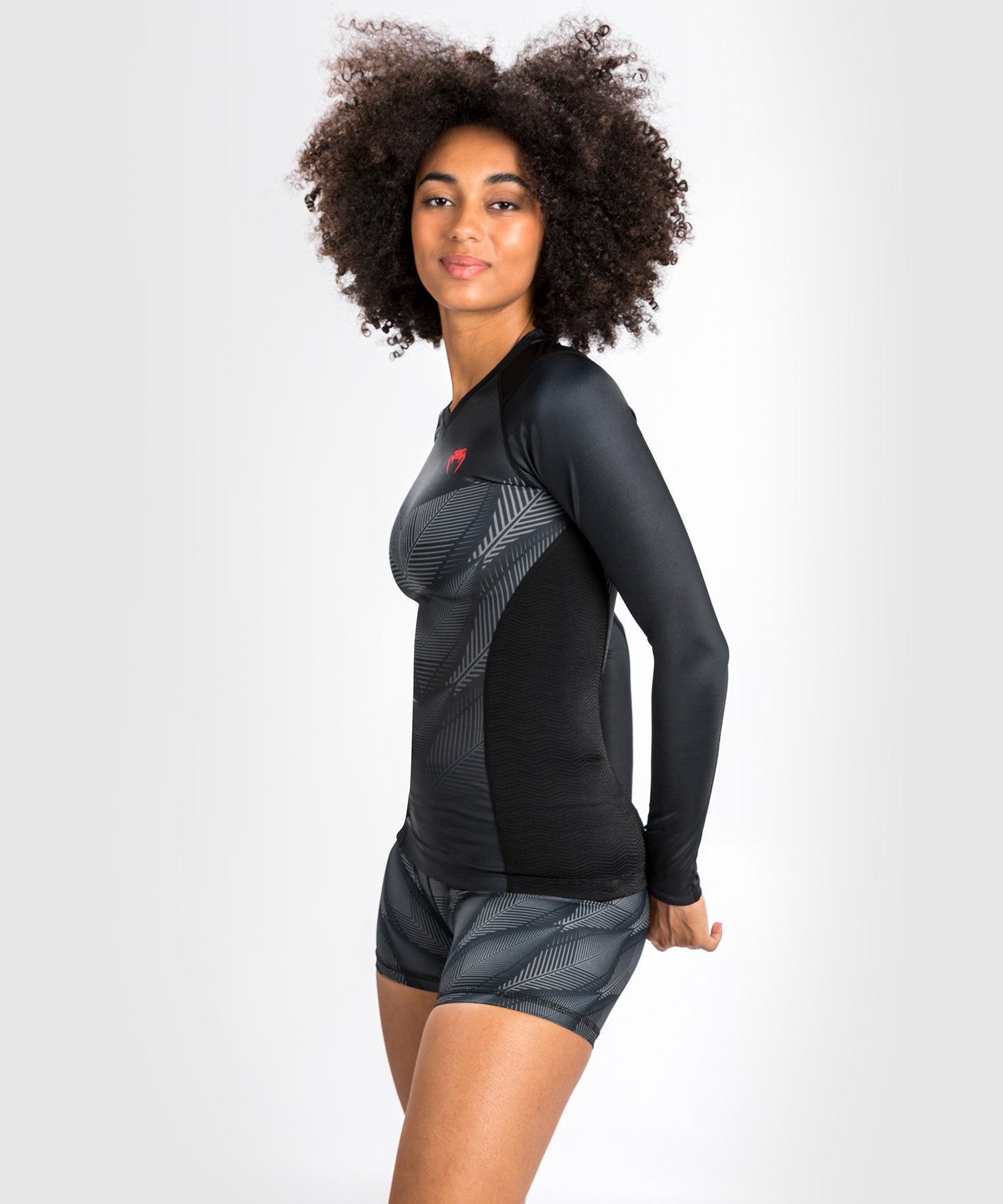 Rashguard Venum Phantom - Manches Longues - Pour Femmes - Noir/Rouge - product-type_T-Shirts de Compression