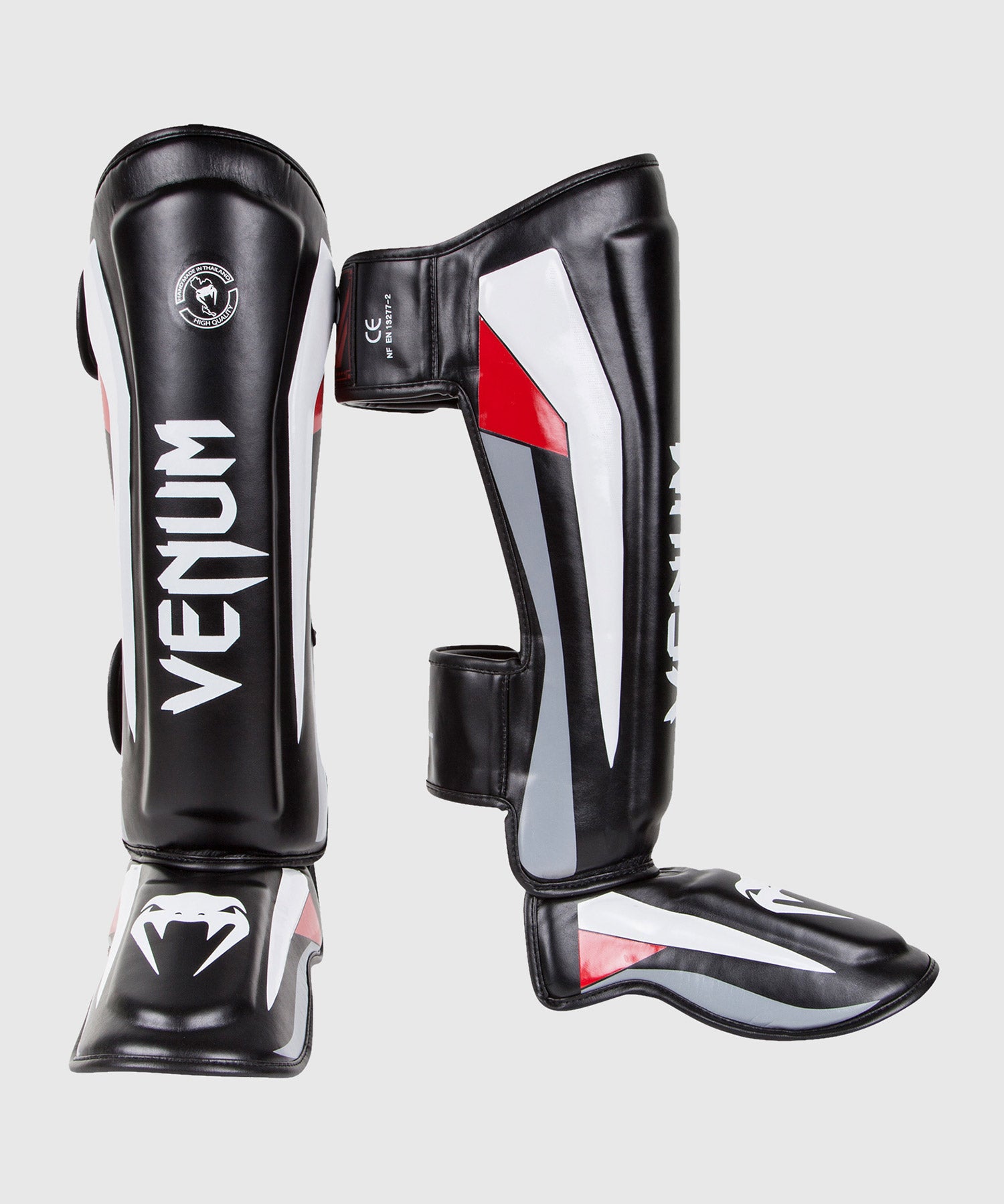 Protège-tibias Venum Elite - Noir/Blanc/Rouge - Protège-tibias