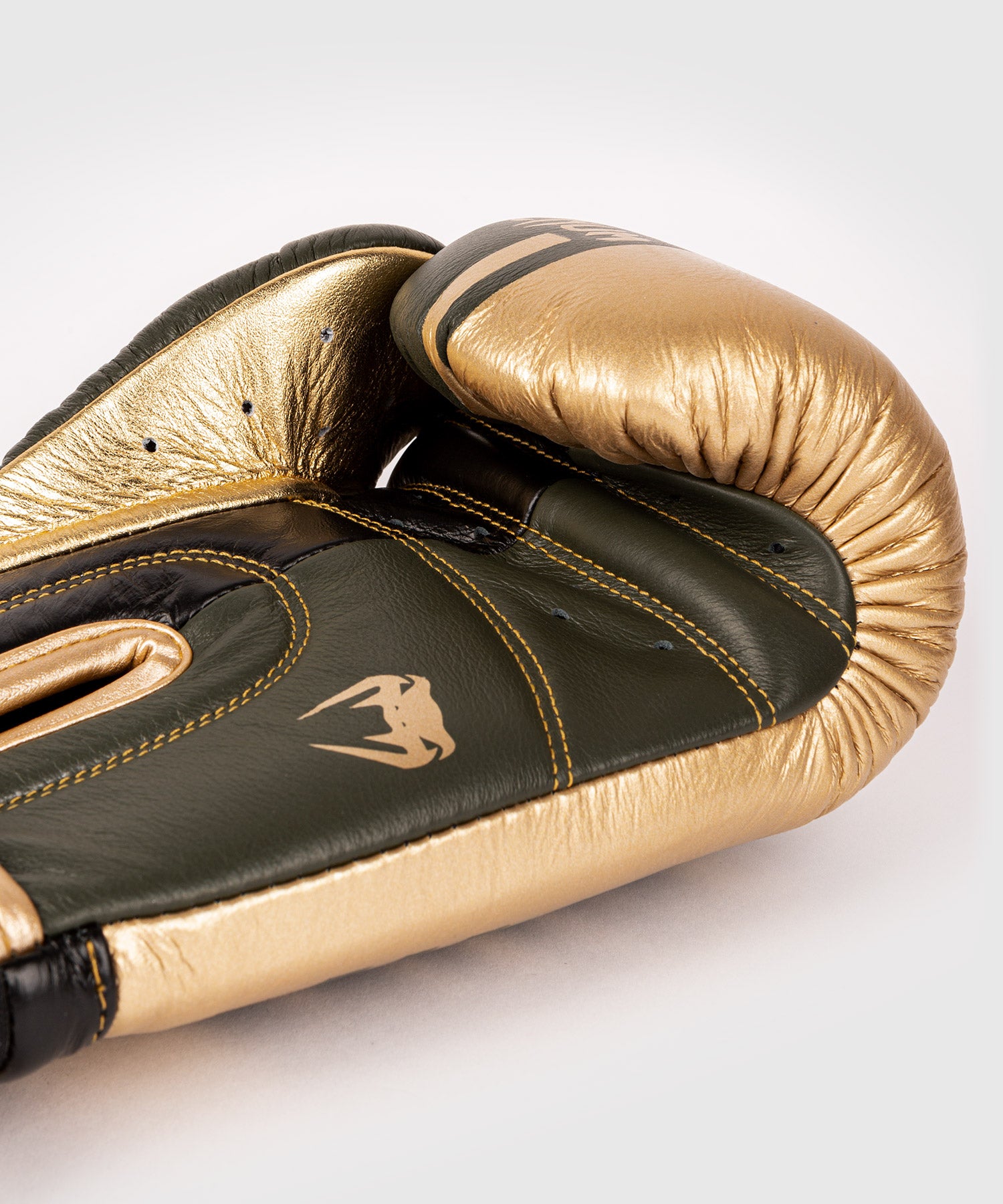 Gants de boxe pro Venum Shield - Velcro - Kaki/Or - Gants de boxe Pro