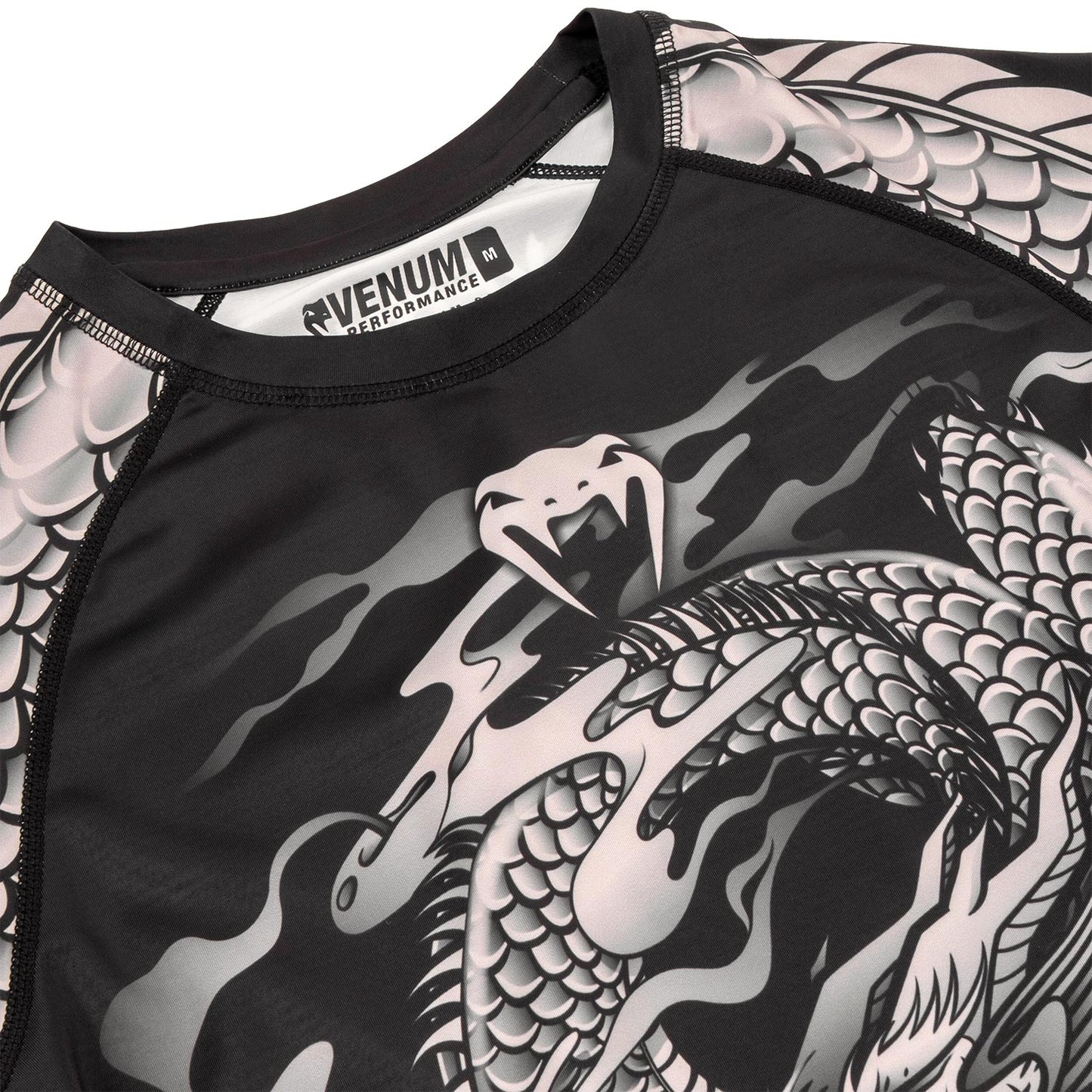 Rashguard Venum Dragon's Flight - Manches courtes - Noir/Sable - T-shirts de compression