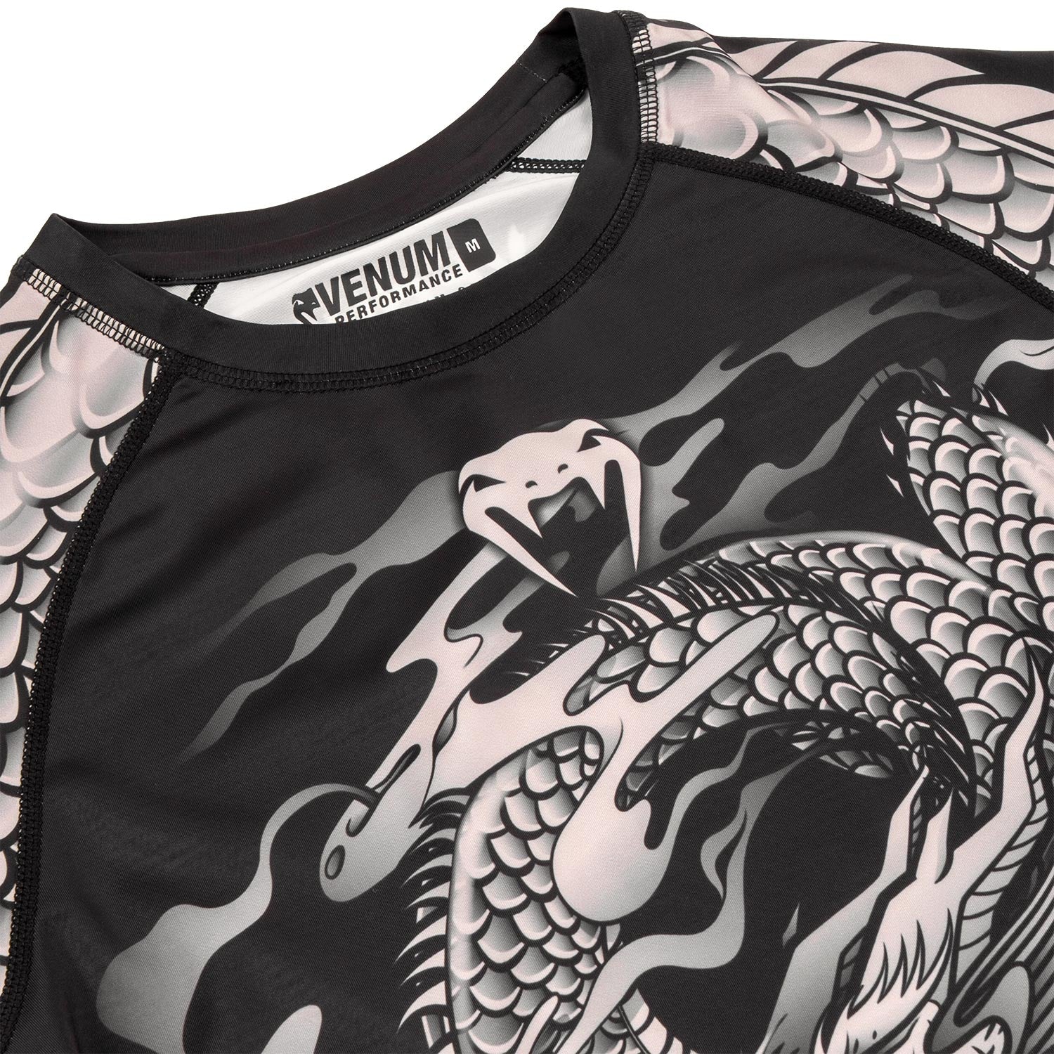 Rashguard Venum Dragon's Flight - Manches courtes - Noir/Sable - T-shirts de compression