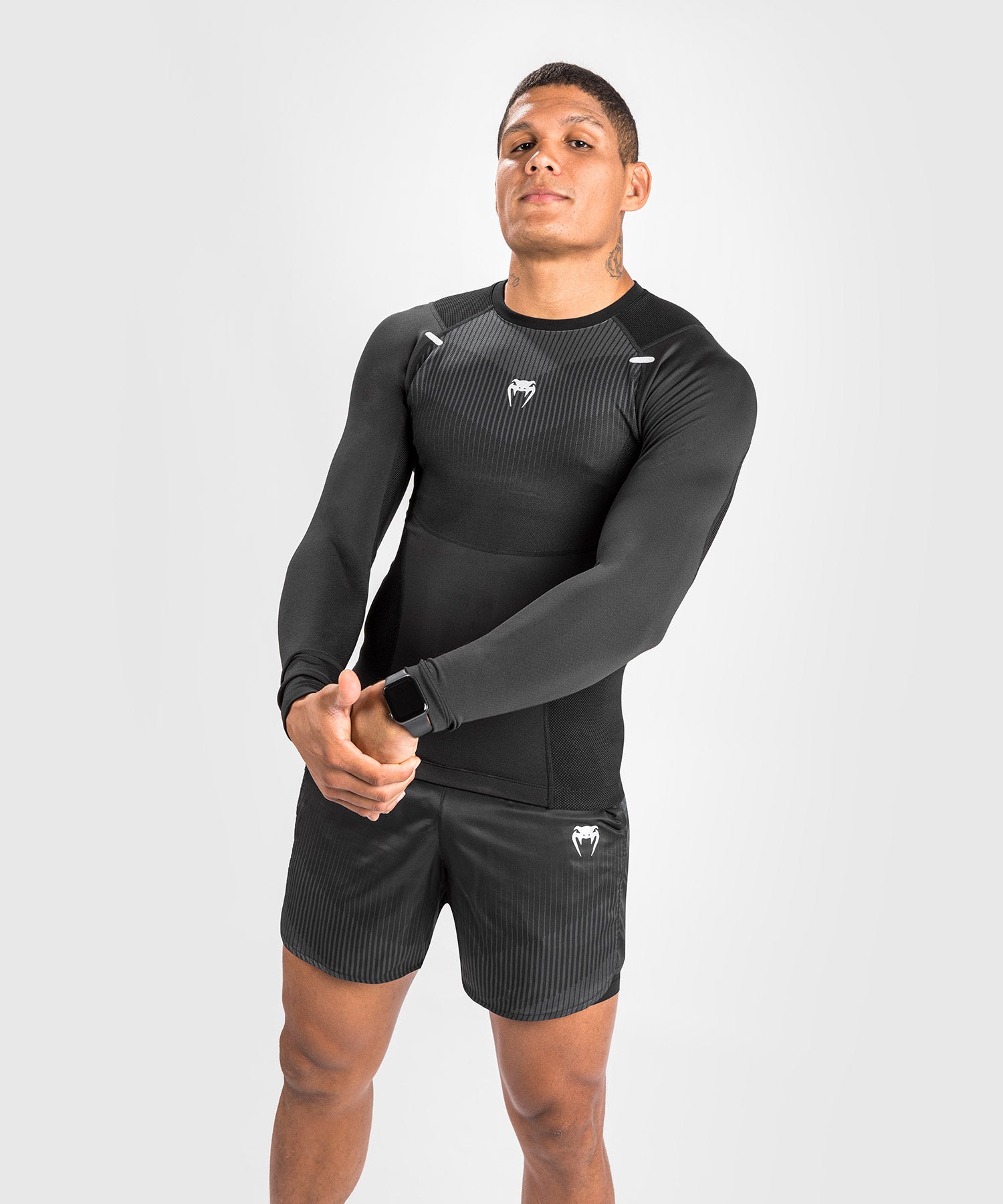 Rashguard Venum Biomecha Manches Longues - Noir/Gris - product-type_T-Shirts de Compression