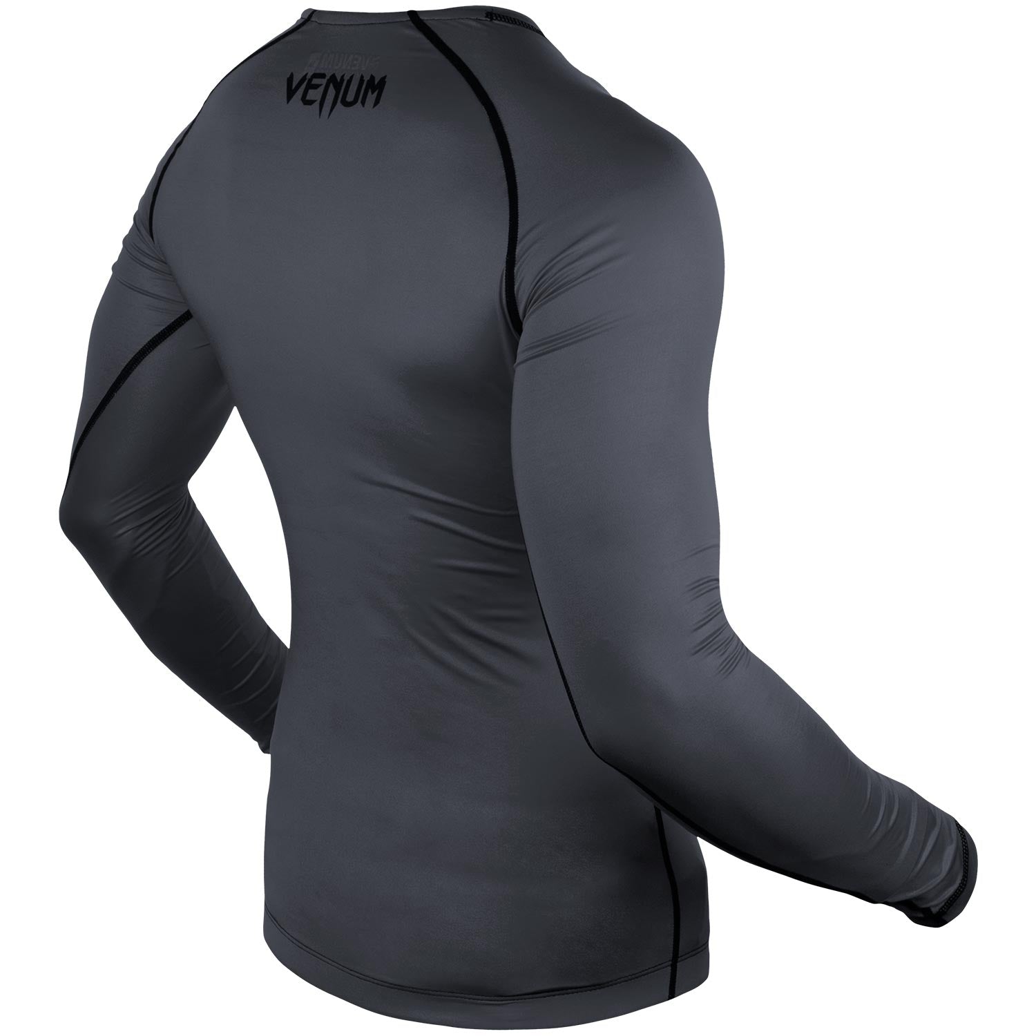 Venum Contender 3.0 Compression T-shirt - Long Sleeves - Heather Grey/Black - product-type_T-Shirts de Compression