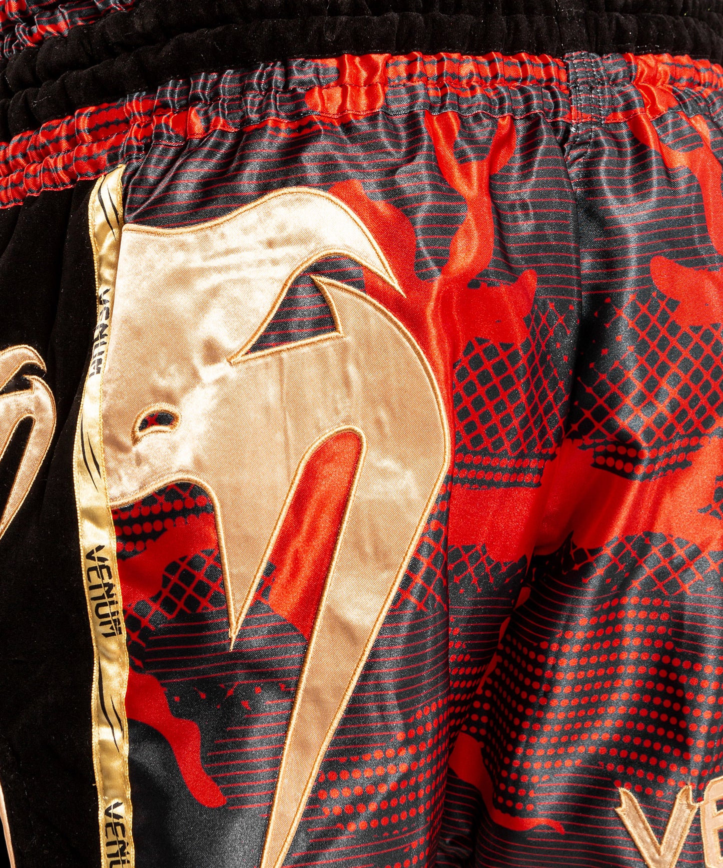 Short de Muay Thai Venum Giant Camo - Rouge/Doré - Shorts de boxe thaï