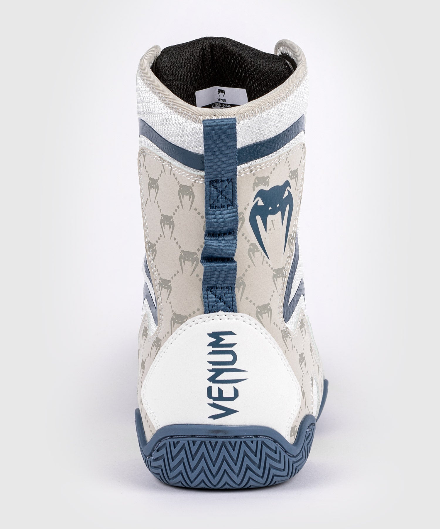 Chaussures De Boxe Venum Elite Evo Monogram – Blanc/Bleu - Chaussures de boxe