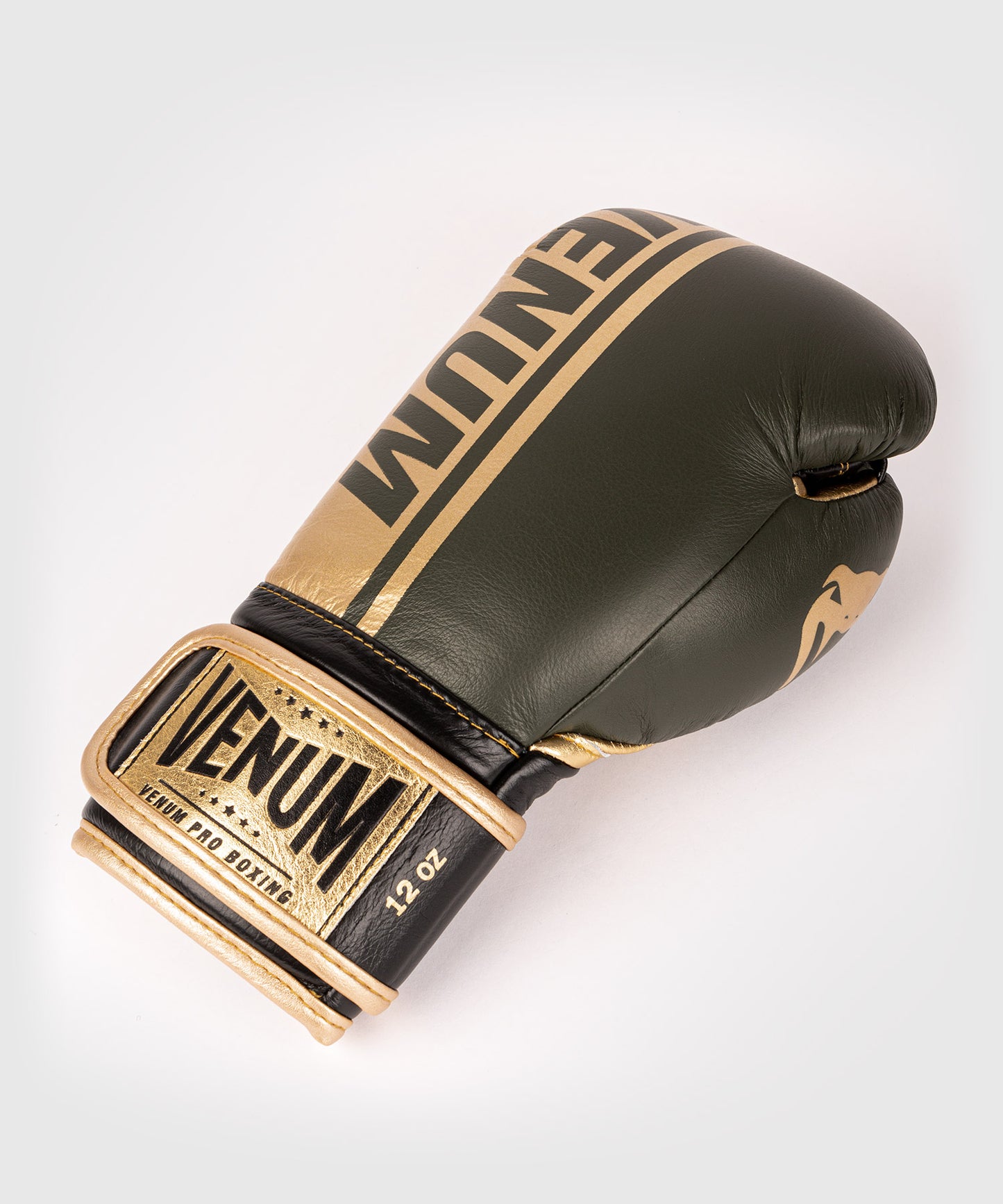 Gants de boxe pro Venum Shield - Velcro - Kaki/Or - Gants de boxe Pro