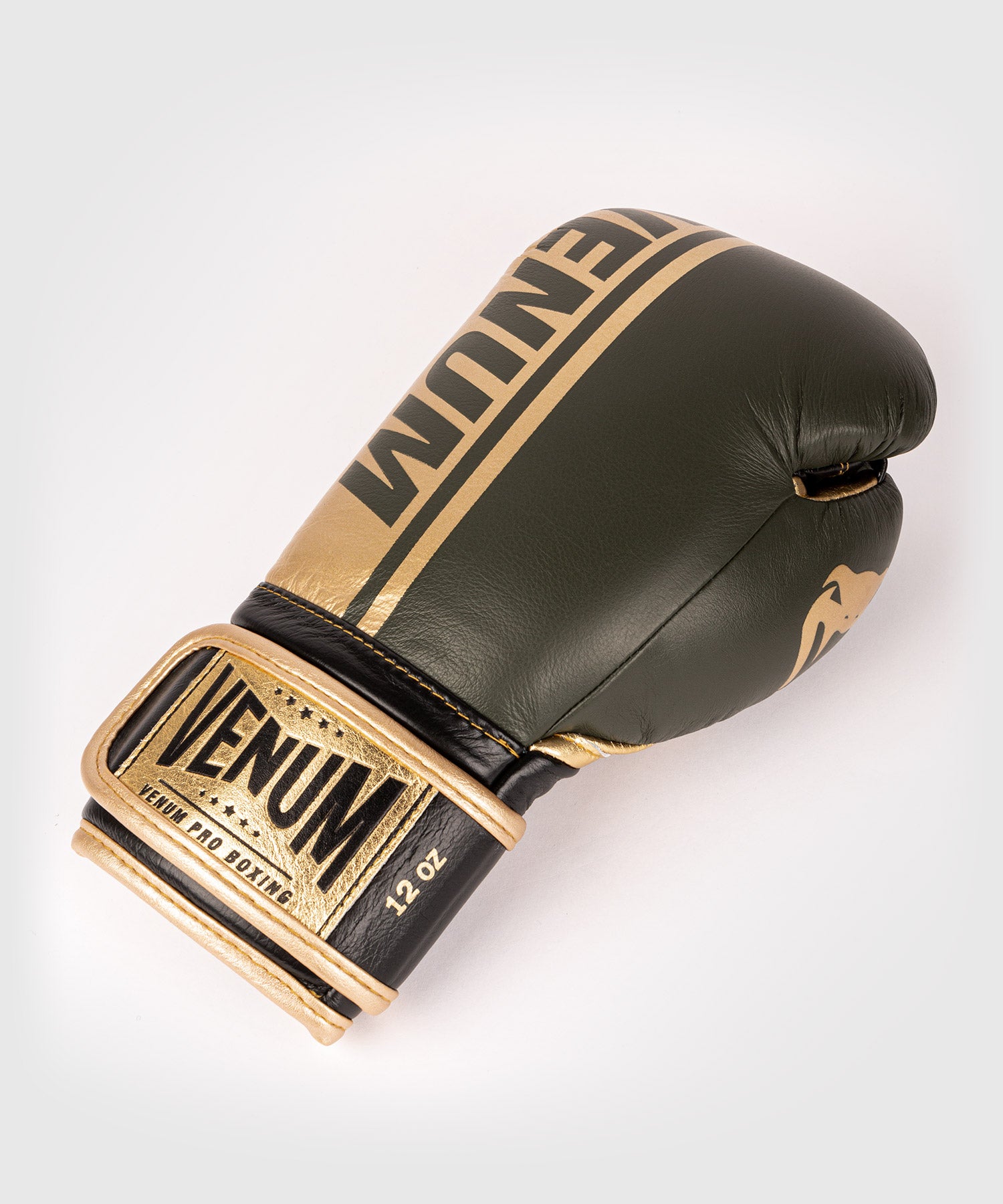 Gants de boxe pro Venum Shield - Velcro - Kaki/Or - Gants de boxe Pro