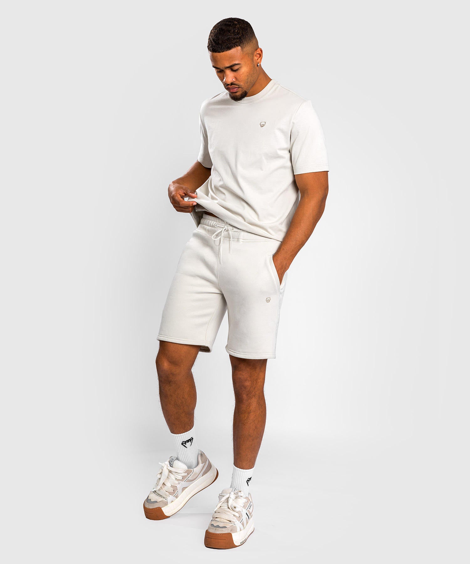 Short en coton Venum Silent Power - Beige - product-type_Shorts en Coton
