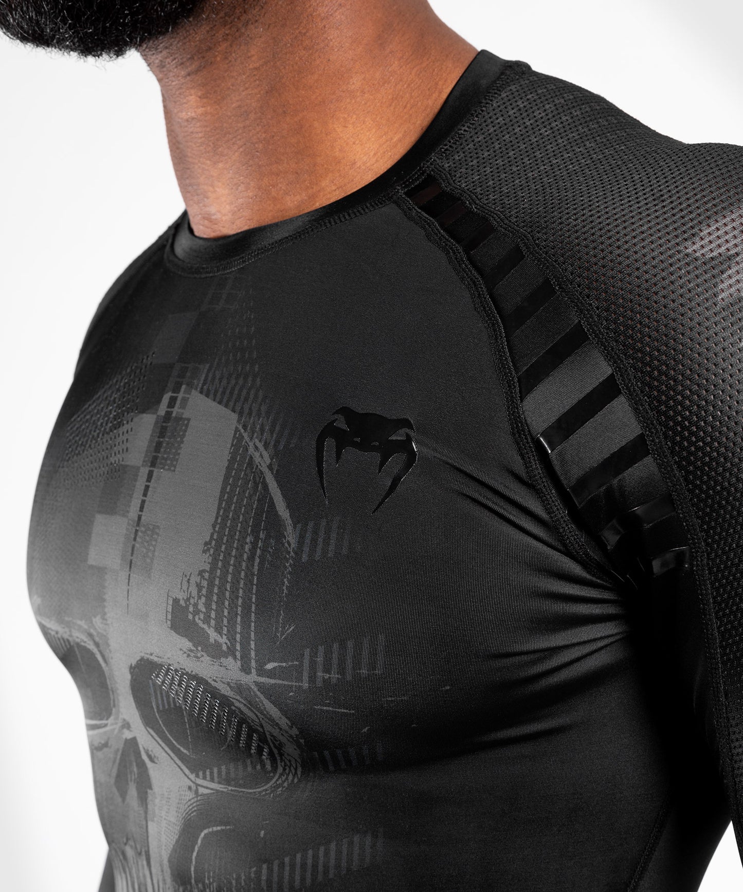 T-Shirt de compression Venum Skull - Manches longues - Noir/Noir - product-type_T-Shirts de Compression