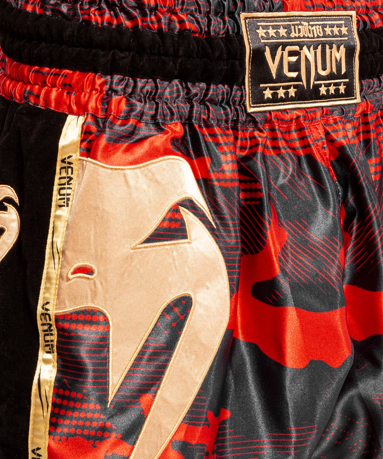 Short de Muay Thai Venum Giant Camo - Rouge/Doré - Shorts de boxe thaï