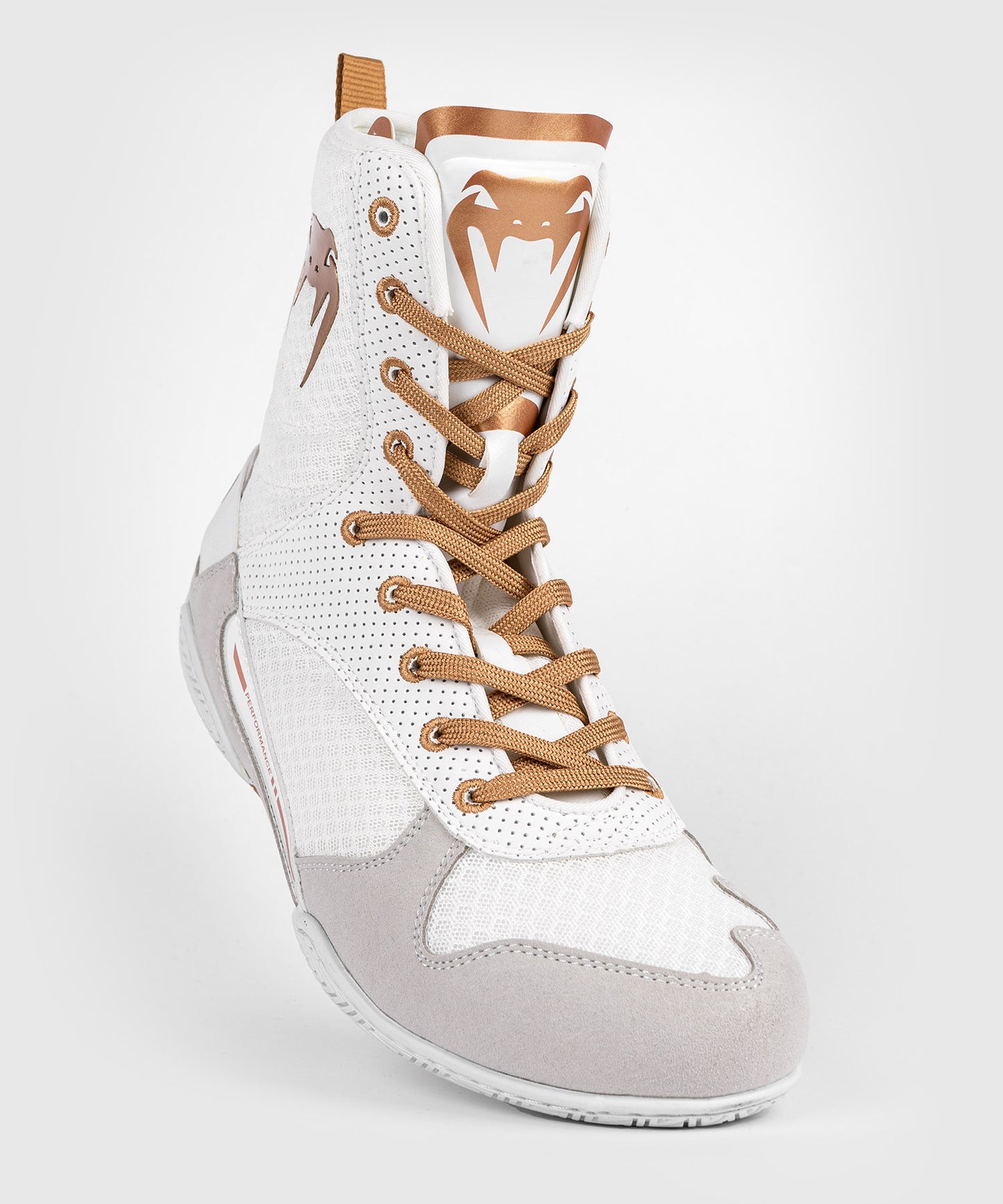 Chaussures de Boxe Venum Elite - Blanc/Or - Chaussures de boxe