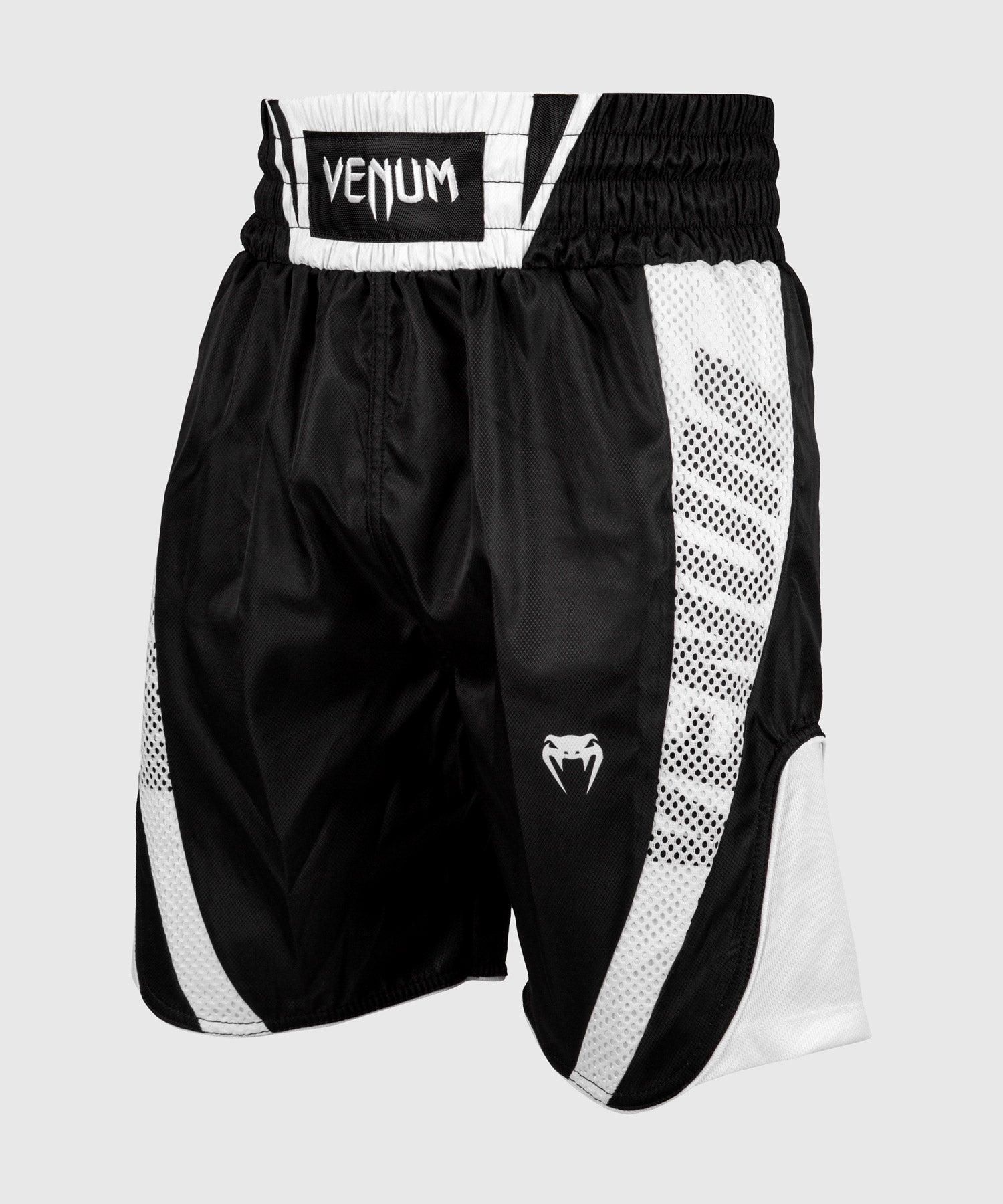Short de boxe Venum Elite - Noir/Blanc - Shorts de boxe anglaise