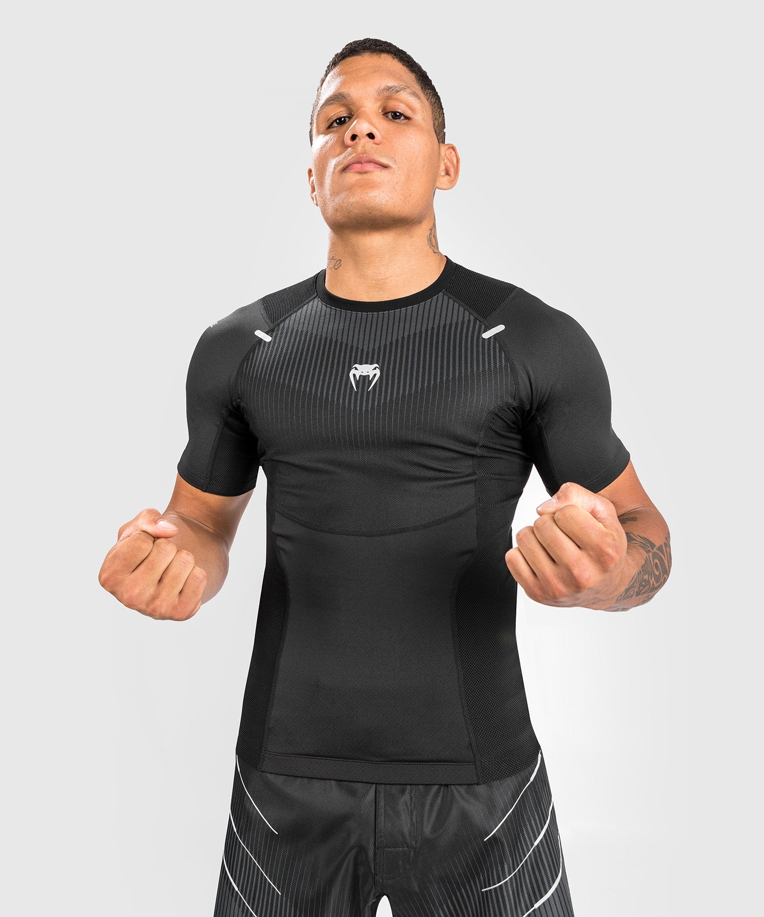 Rashguard Venum Biomecha Manches Courtes - Noir/Gris - product-type_T-Shirts de Compression