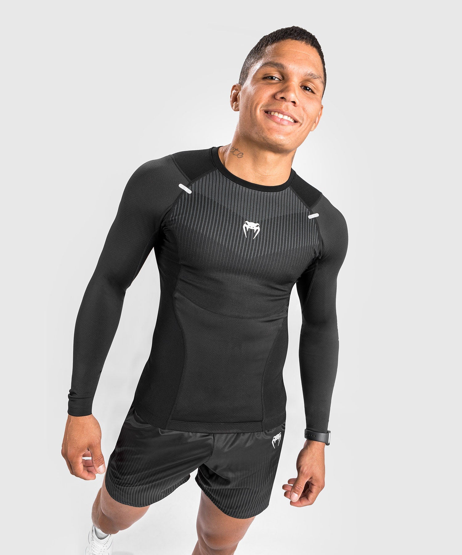Rashguard Venum Biomecha Manches Longues - Noir/Gris - product-type_T-Shirts de Compression